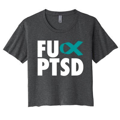 Fu Ptsd Cool Gift Post Traumatic Stress Disorder Awareness Gift Women's Crop Top Tee