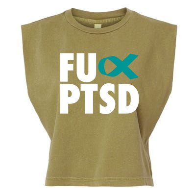 Fu Ptsd Cool Gift Post Traumatic Stress Disorder Awareness Gift Garment-Dyed Women's Muscle Tee