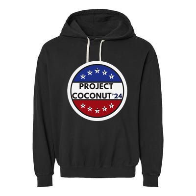 Funny Project Coconut Tree 24 Kamala Harris President Gen Z Garment-Dyed Fleece Hoodie