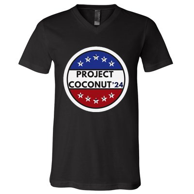 Funny Project Coconut Tree 24 Kamala Harris President Gen Z V-Neck T-Shirt