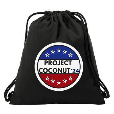 Funny Project Coconut Tree 24 Kamala Harris President Gen Z Drawstring Bag