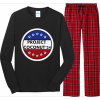 Funny Project Coconut Tree 24 Kamala Harris President Gen Z Long Sleeve Pajama Set