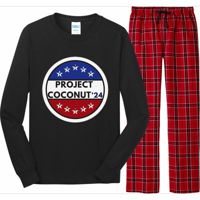 Funny Project Coconut Tree 24 Kamala Harris President Gen Z Long Sleeve Pajama Set