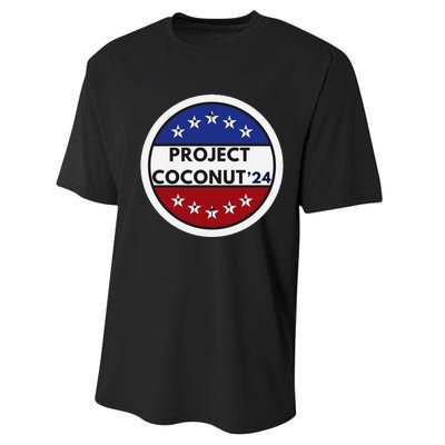 Funny Project Coconut Tree 24 Kamala Harris President Gen Z Performance Sprint T-Shirt