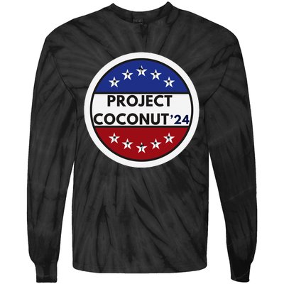 Funny Project Coconut Tree 24 Kamala Harris President Gen Z Tie-Dye Long Sleeve Shirt