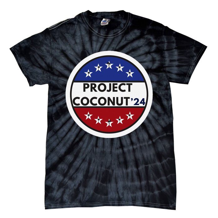 Funny Project Coconut Tree 24 Kamala Harris President Gen Z Tie-Dye T-Shirt