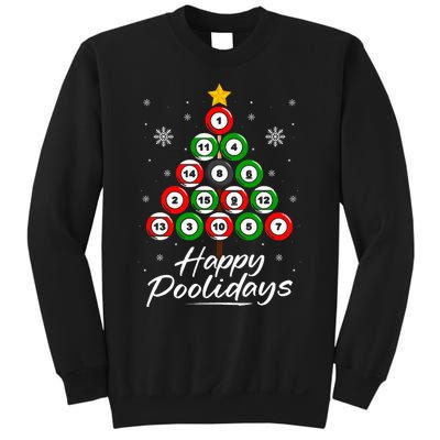 Funny Pool Christmas Tree Billiards Ugly Xmas Sweater Sweatshirt