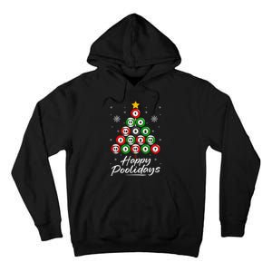 Funny Pool Christmas Tree Billiards Ugly Xmas Sweater Tall Hoodie