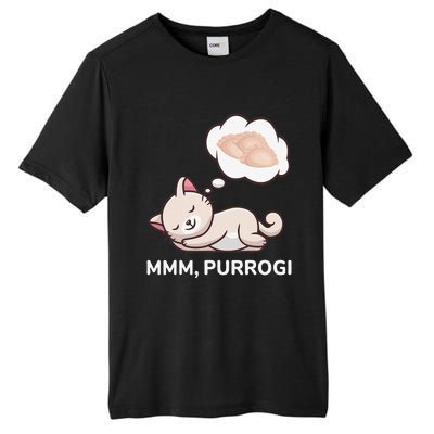 Funny Pierogi Cat Polish Food Poland Polska Tall Fusion ChromaSoft Performance T-Shirt