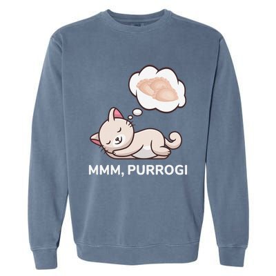 Funny Pierogi Cat Polish Food Poland Polska Garment-Dyed Sweatshirt