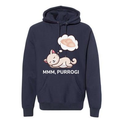 Funny Pierogi Cat Polish Food Poland Polska Premium Hoodie