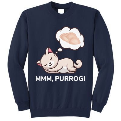 Funny Pierogi Cat Polish Food Poland Polska Tall Sweatshirt