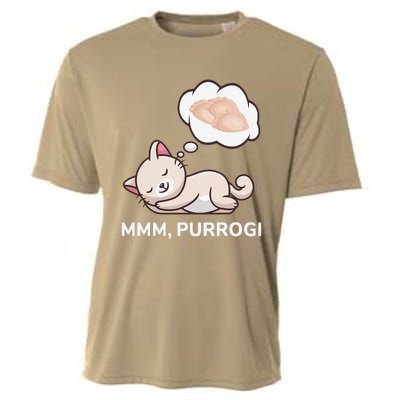 Funny Pierogi Cat Polish Food Poland Polska Cooling Performance Crew T-Shirt