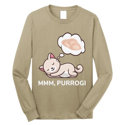 Funny Pierogi Cat Polish Food Poland Polska Long Sleeve Shirt