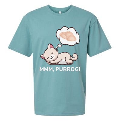 Funny Pierogi Cat Polish Food Poland Polska Sueded Cloud Jersey T-Shirt