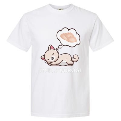 Funny Pierogi Cat Polish Food Poland Polska Garment-Dyed Heavyweight T-Shirt