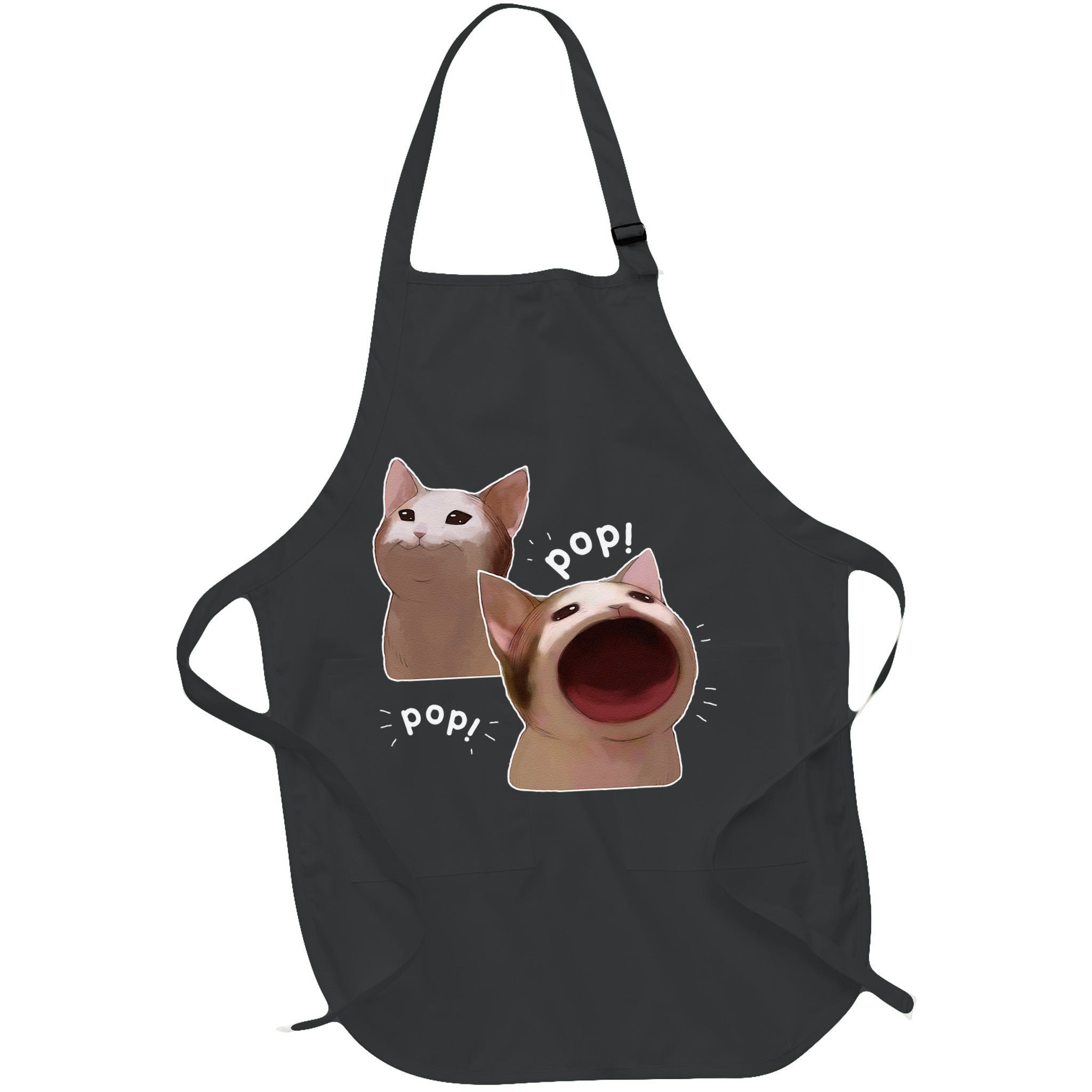 Funny Pop Cat Meme Apron