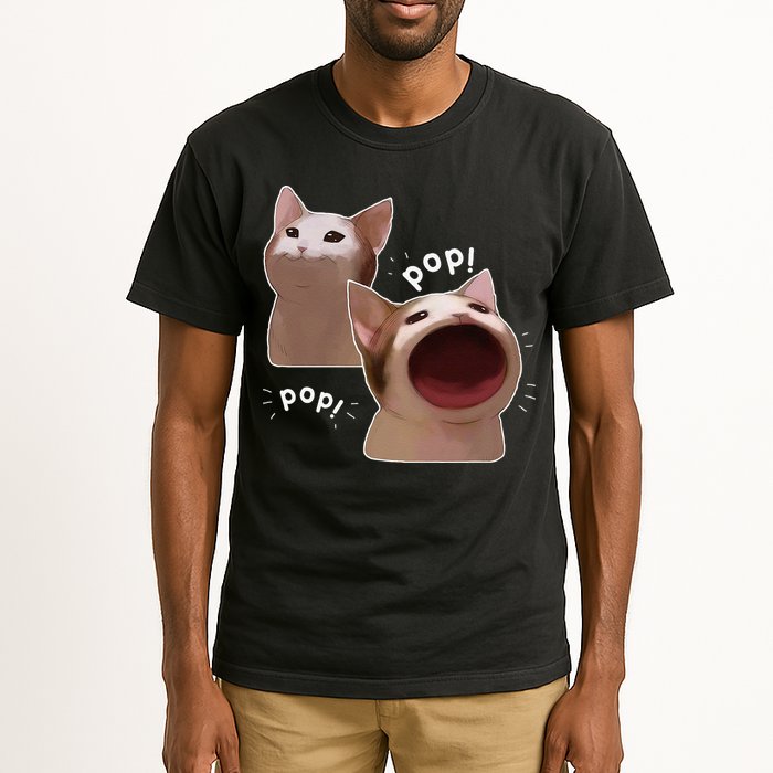 Funny Pop Cat Meme Tall T-Shirt