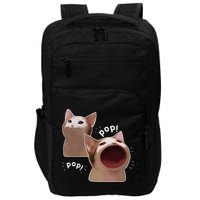 Funny Pop Cat Meme Impact Tech Backpack