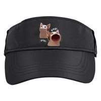 Funny Pop Cat Meme Adult Drive Performance Visor