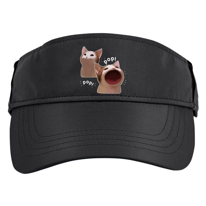 Funny Pop Cat Meme Adult Drive Performance Visor