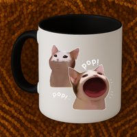 Funny Pop Cat Meme Mug