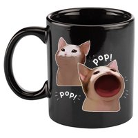 Funny Pop Cat Meme 11oz C Handle Ceramic Mug