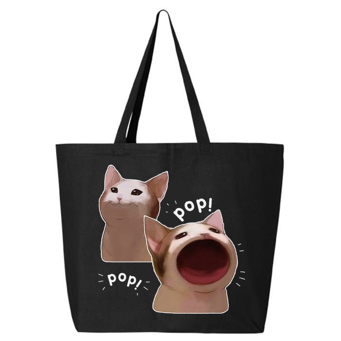 Funny Pop Cat Meme 25L Jumbo Tote