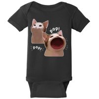 Funny Pop Cat Meme Baby Bodysuit