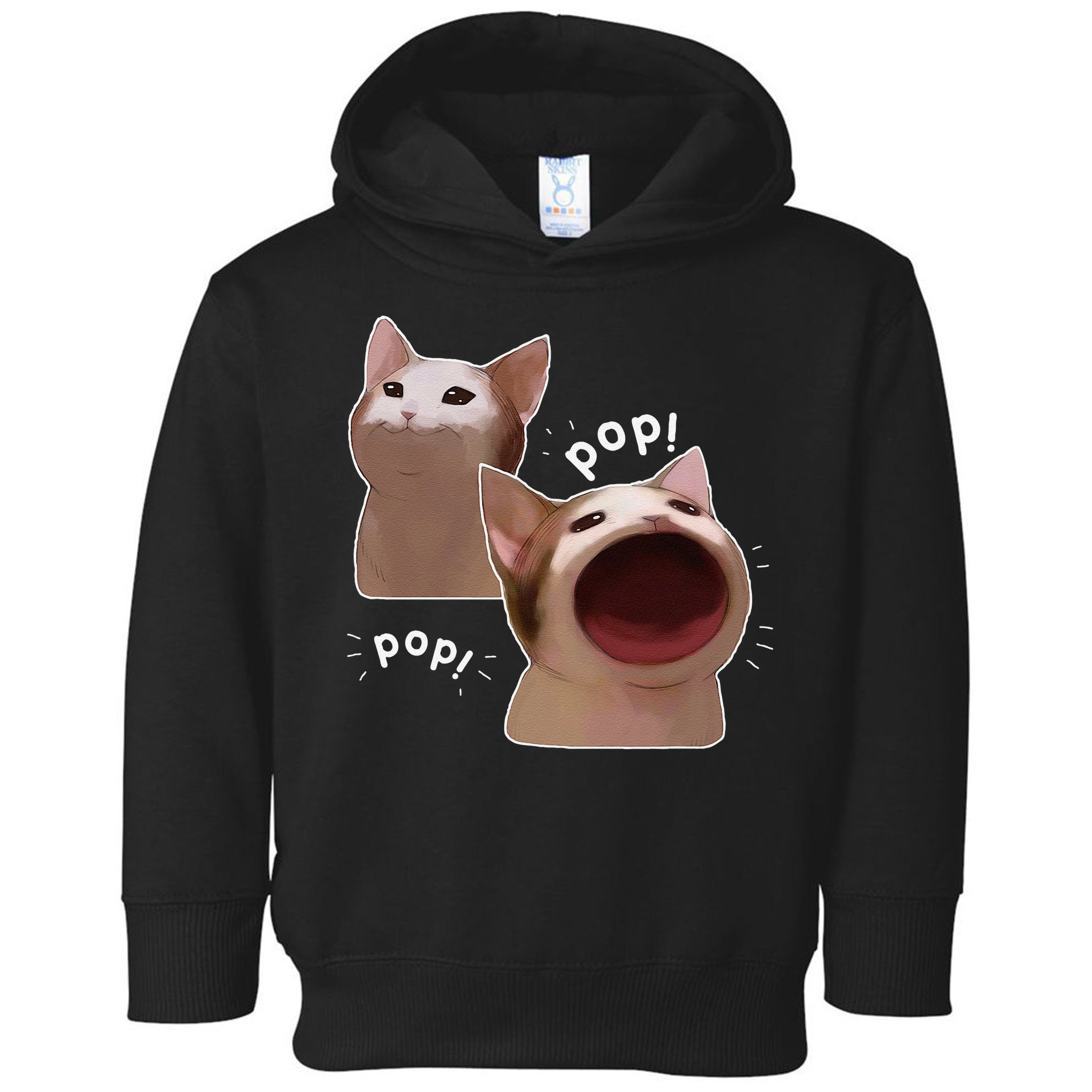 Funny Pop Cat Meme Toddler Hoodie