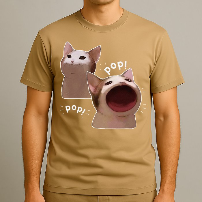 Funny Pop Cat Meme T-Shirt