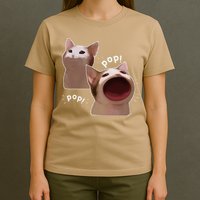 Funny Pop Cat Meme T-Shirt