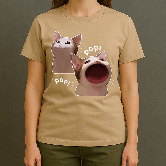 Funny Pop Cat Meme T-Shirt