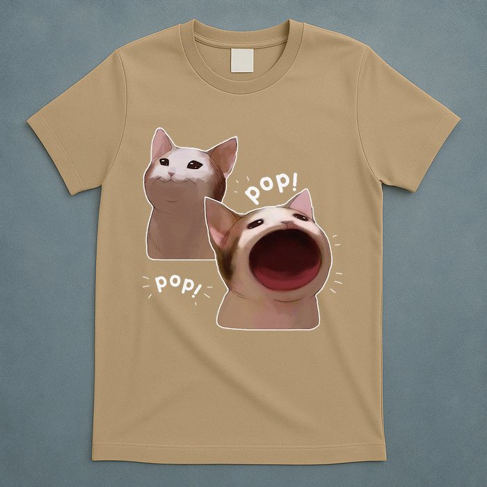 Funny Pop Cat Meme T-Shirt