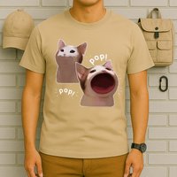Funny Pop Cat Meme T-Shirt
