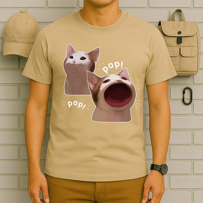 Funny Pop Cat Meme T-Shirt