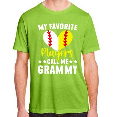 Favorite Players Call Me Grammy Baseball Softball Grammy Cute Gift Adult ChromaSoft Performance T-Shirt