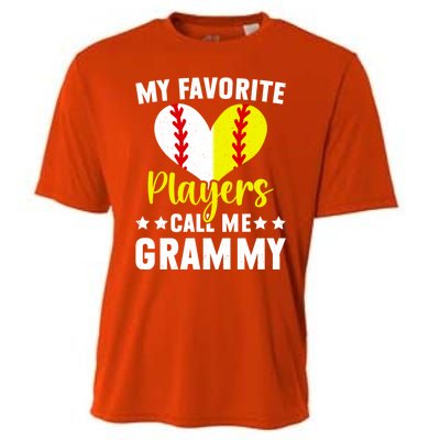 Favorite Players Call Me Grammy Baseball Softball Grammy Cute Gift Cooling Performance Crew T-Shirt