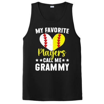 Favorite Players Call Me Grammy Baseball Softball Grammy Cute Gift PosiCharge Competitor Tank