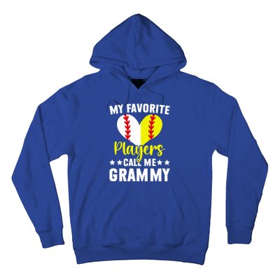 Favorite Players Call Me Grammy Baseball Softball Grammy Cute Gift Hoodie