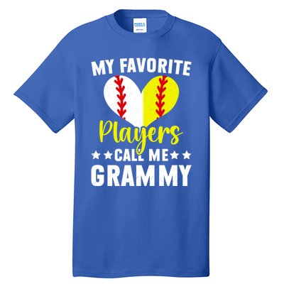 Favorite Players Call Me Grammy Baseball Softball Grammy Cute Gift Tall T-Shirt