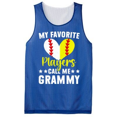 Favorite Players Call Me Grammy Baseball Softball Grammy Cute Gift Mesh Reversible Basketball Jersey Tank