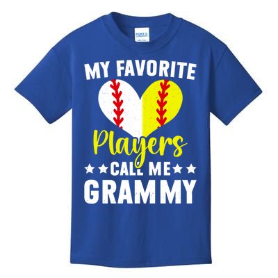 Favorite Players Call Me Grammy Baseball Softball Grammy Cute Gift Kids T-Shirt