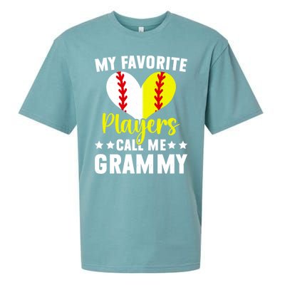 Favorite Players Call Me Grammy Baseball Softball Grammy Cute Gift Sueded Cloud Jersey T-Shirt