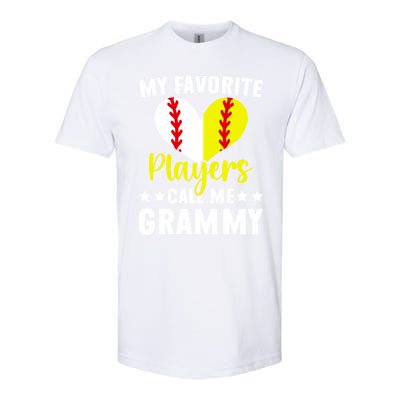 Favorite Players Call Me Grammy Baseball Softball Grammy Cute Gift Softstyle CVC T-Shirt