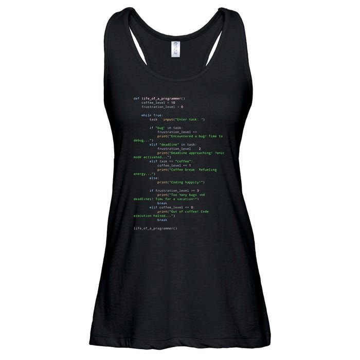 Funny Python Coding For Programmers And Coding Lovers Ladies Essential Flowy Tank