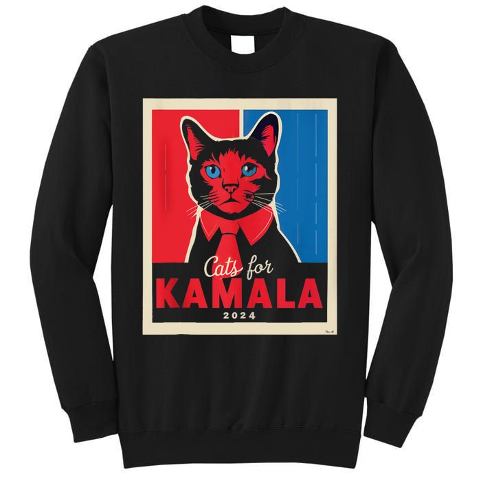 Funny Political Cats For Kamala Feline Lover Supporter Sweatshirt