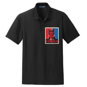 Funny Political Cats For Kamala Feline Lover Supporter Dry Zone Grid Polo