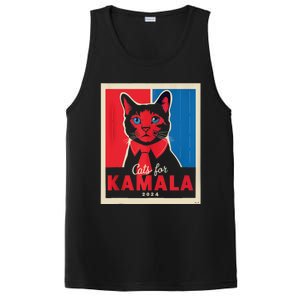 Funny Political Cats For Kamala Feline Lover Supporter PosiCharge Competitor Tank