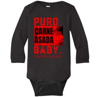 Funny Puro Carne Asada Baby Gorditoyguapo Baby Long Sleeve Bodysuit